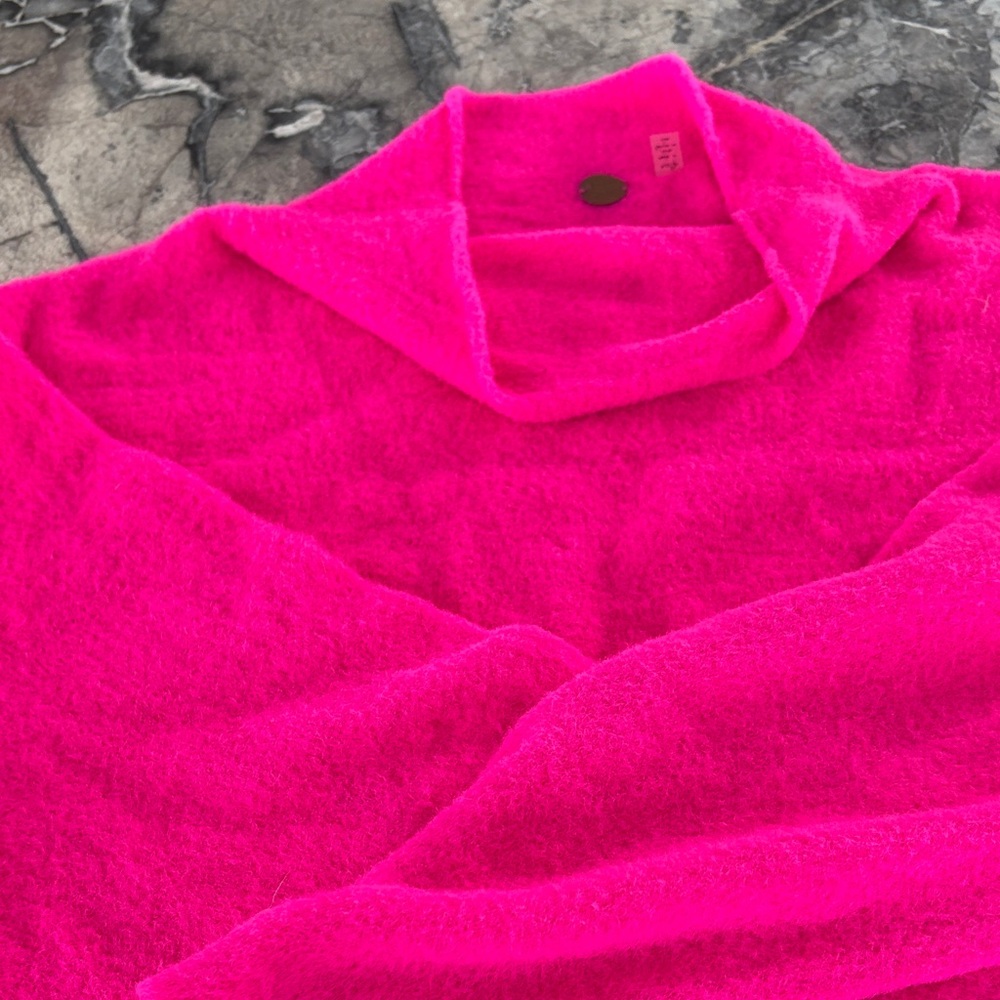 FP Movement by Free People Hot Pink Funnel Neck Sweater